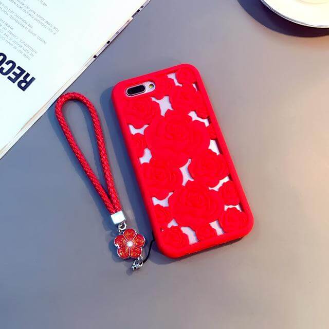 Luxury Hollow Out Rose Soft Silicone Iphone Case - Image 0