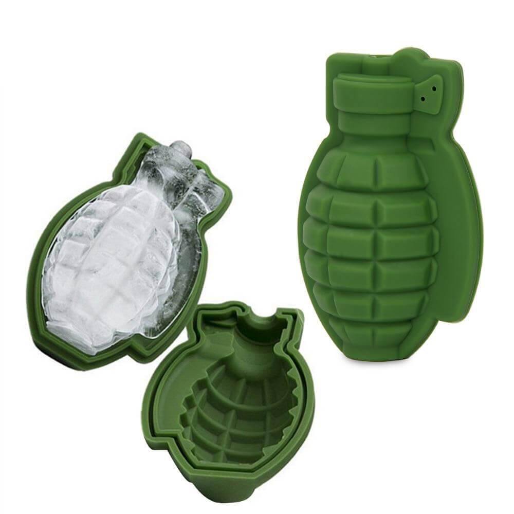 3D Grenade Shape Ice Cube Mold Silicone Trays