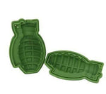 3D Grenade Shape Ice Cube Mold Silicone Trays