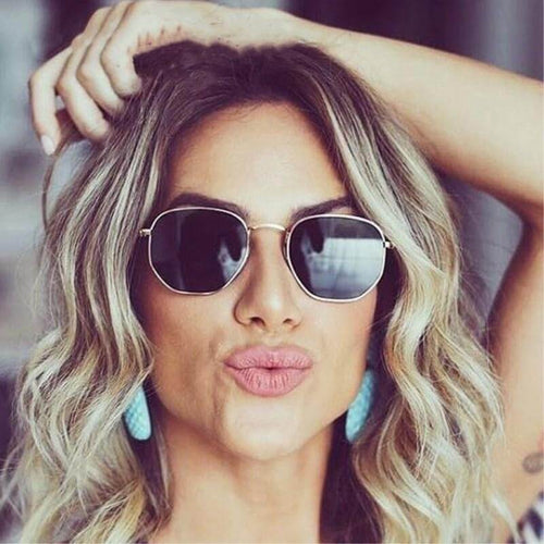 Vintage Glass Lens Reflective Sunglasses - Image 0