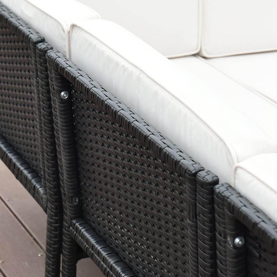 6 PCS Sofa Cushioned Garden Corner Couch Sofa Table Set - Image 3