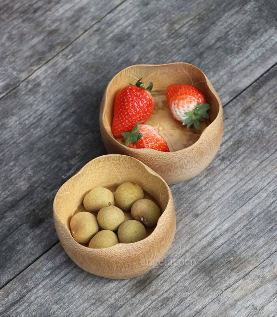 Handmade Natural Bamboo Bowls - Image 2