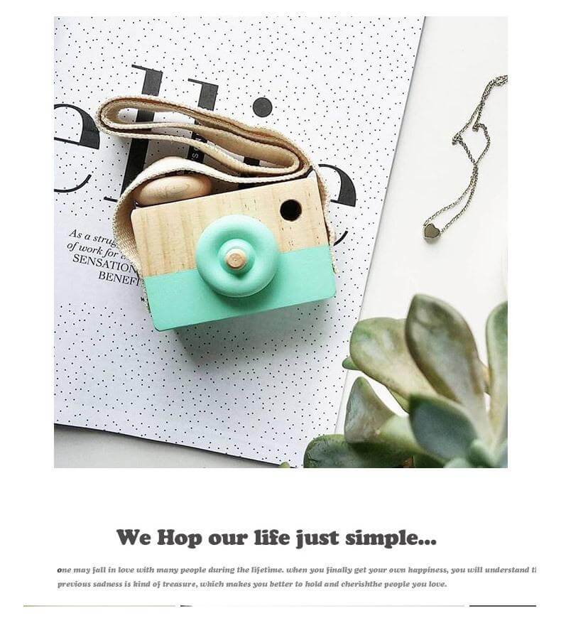 Cute Wooden Camera Hanging Camera