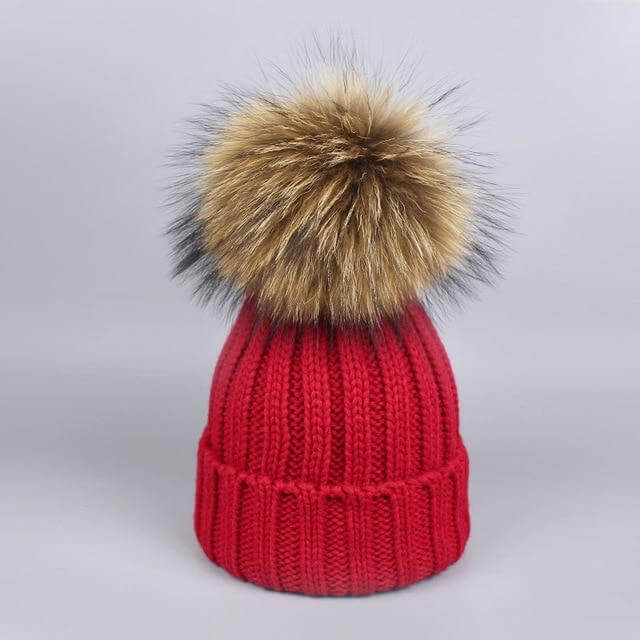 Warm Knitted Fur Hat Scarf Set - Image 7