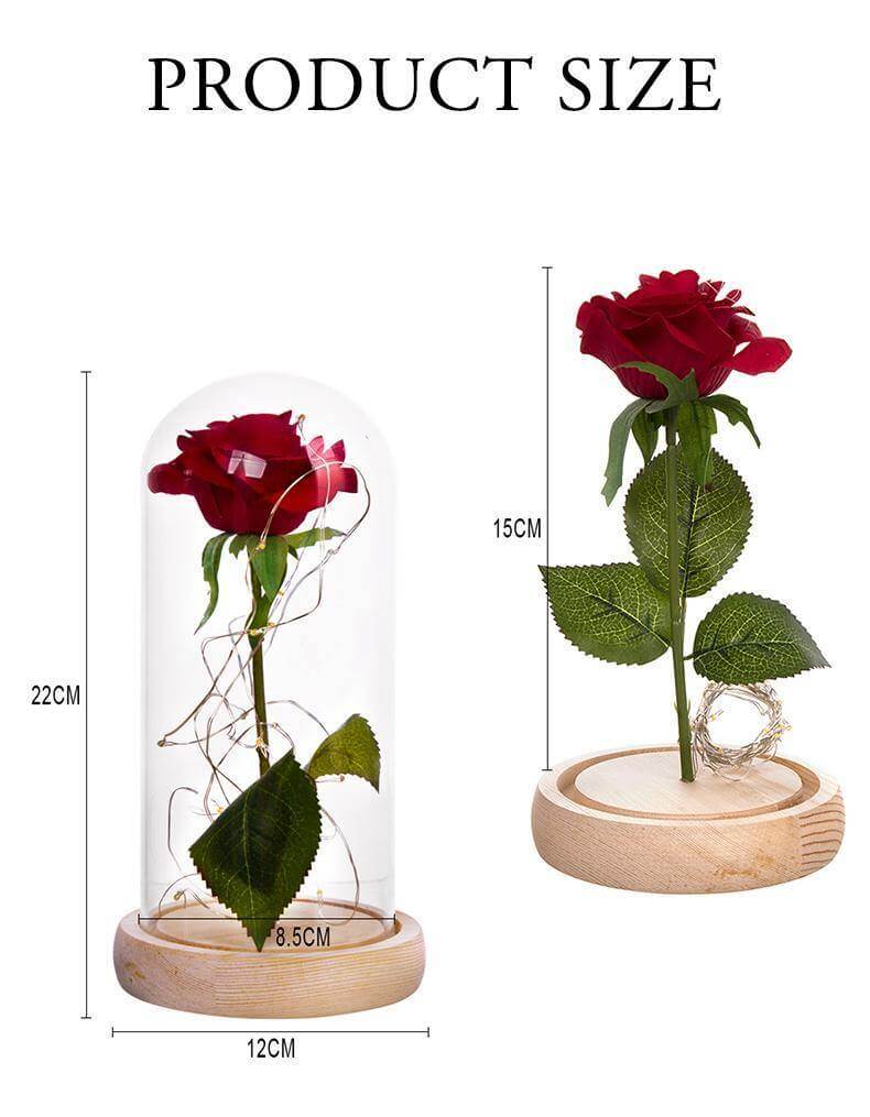 1Pcs Beast Red Rose Flower Vase