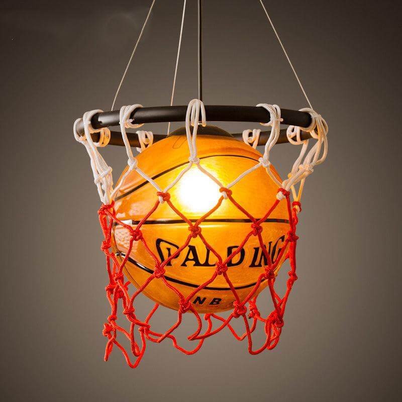 Vintage Luminaria Basketball Pendant Hanging Lamp - Image 0