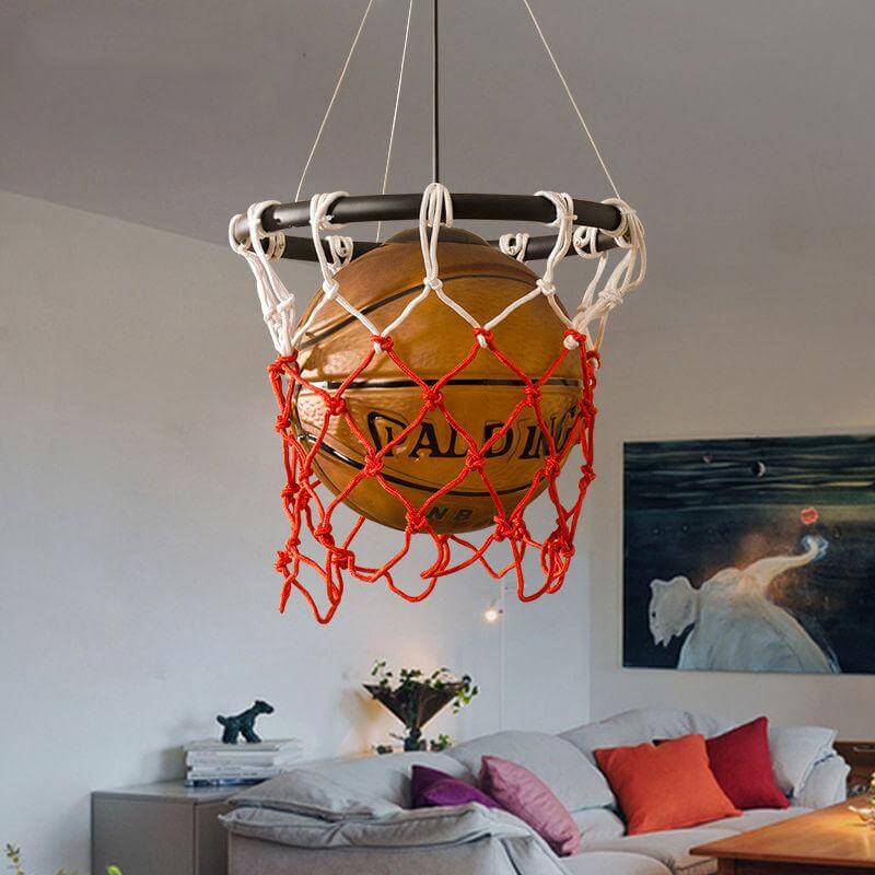 Vintage Luminaria Basketball Pendant Hanging Lamp - Image 1