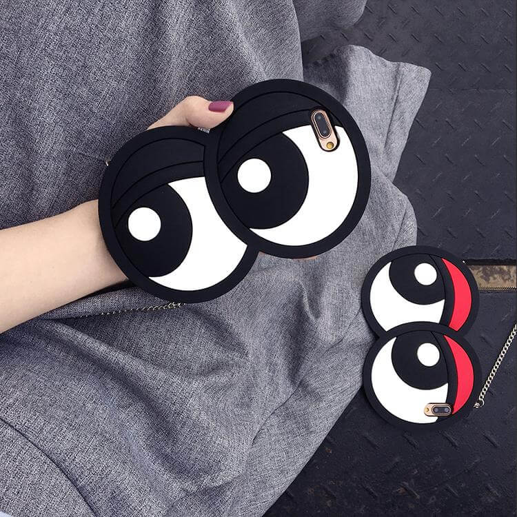 3D Big Eyes Soft Silicone Iphone Cases - Image 1