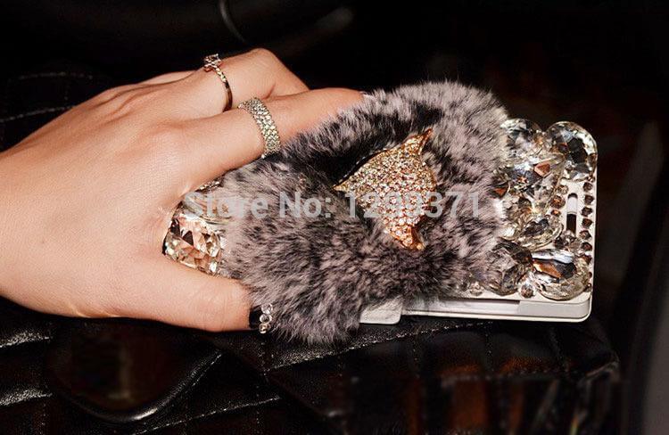 Rabbit Fur Leather Case For Iphone Models - Image 4