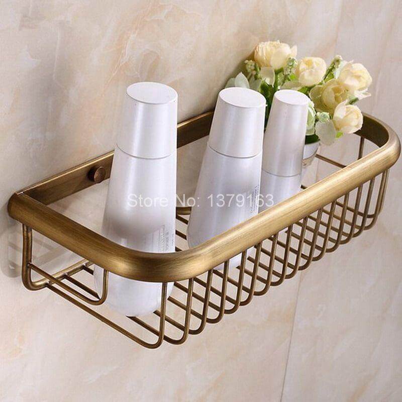 Vintage Retro Antique Wall Bathroom Kitchen Basket - Image 1