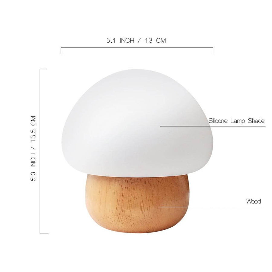 Wooden Mushroom Led Night Lamp - Image 4