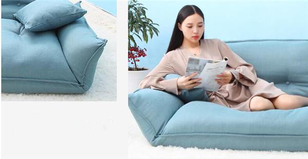 Sleeper Modern Legless Sofa with 2 Pillows - Image 7