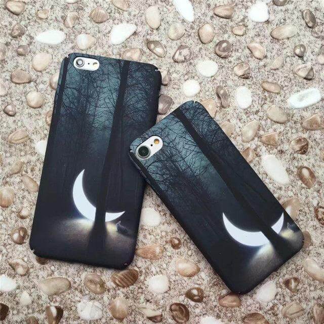 Luminous Stars Moon Slim Hard Phone Cases For Iphone Models - Image 2