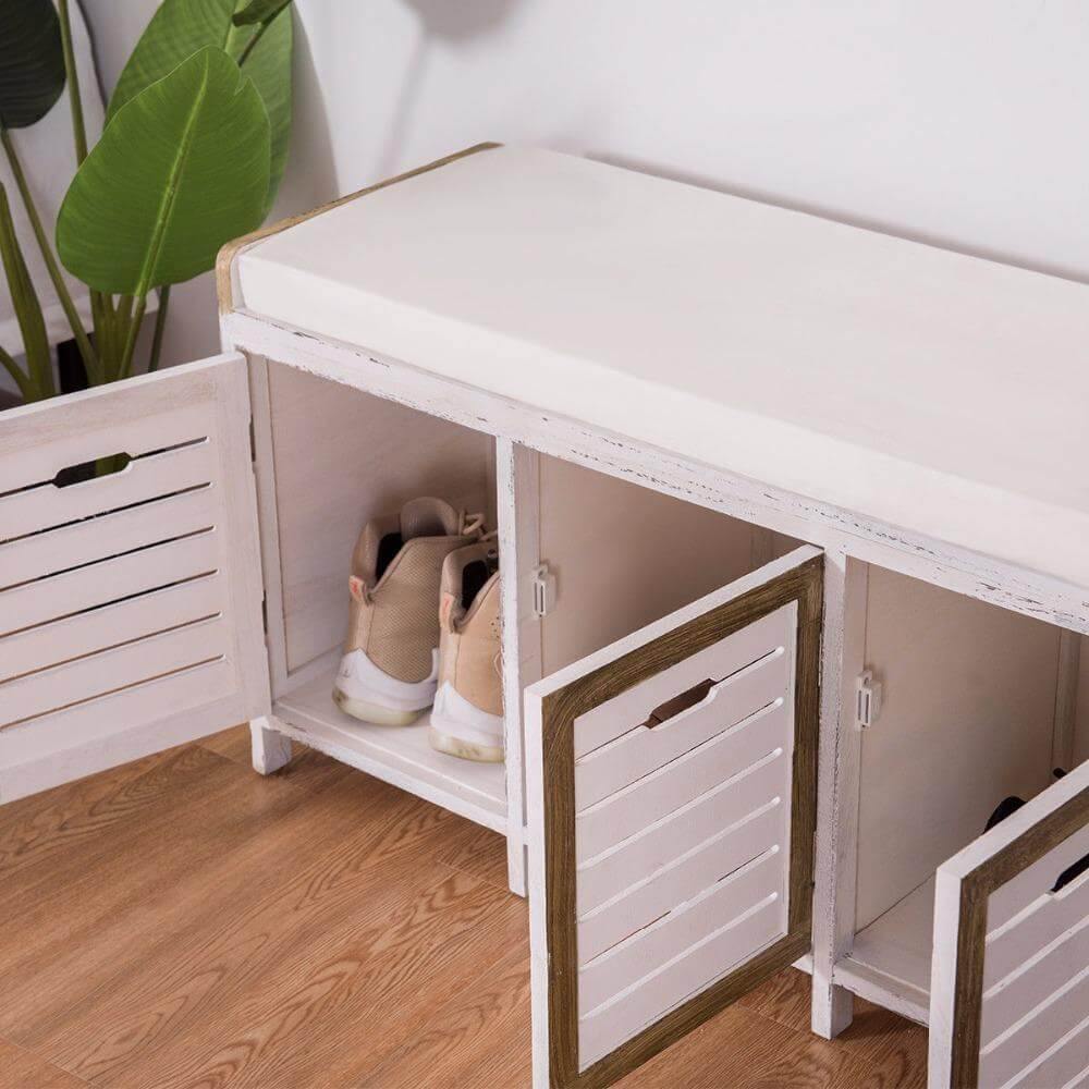 Shoe Stool Storage Rack Bench 3 Storage Organizer - MaviGadget