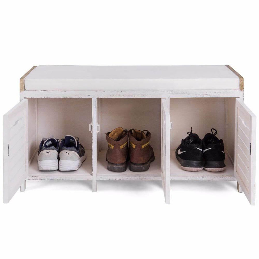 Shoe Stool Storage Rack Bench 3 Storage Organizer - Image 1