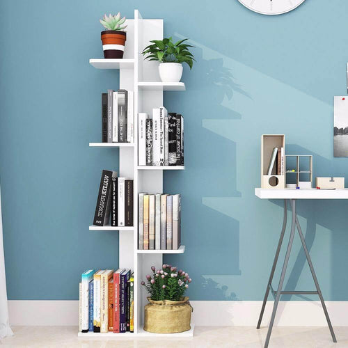 Wooden Modern Open Concept Bookcase with Shelves - Image 0