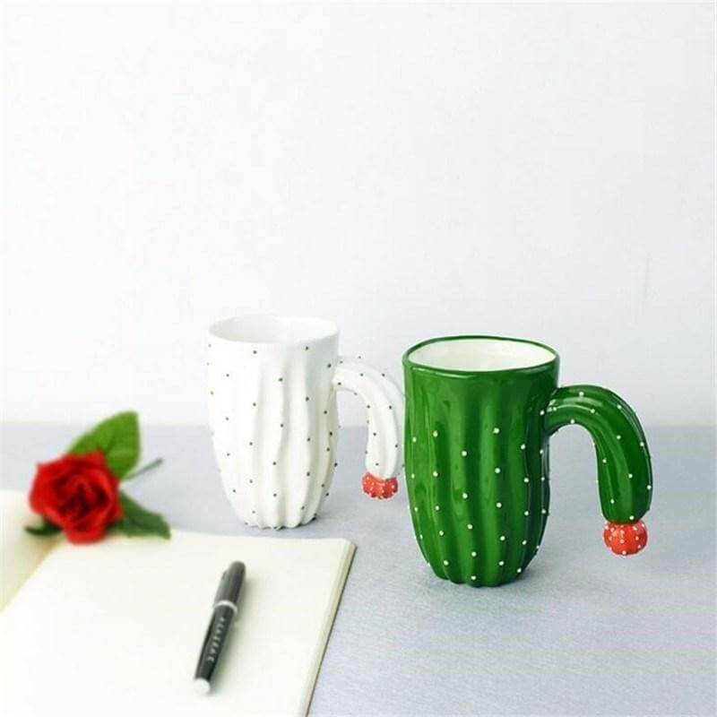 3D Cactus Style Ceramic Coffee Mugs - MaviGadget