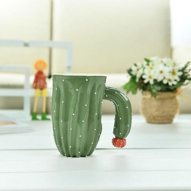 3D Cactus Style Ceramic Coffee Mugs - Image 7