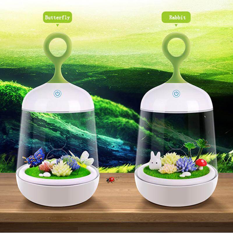Novelty USB Charging LED Colorful Micro-landscape Plant Light - Image 3