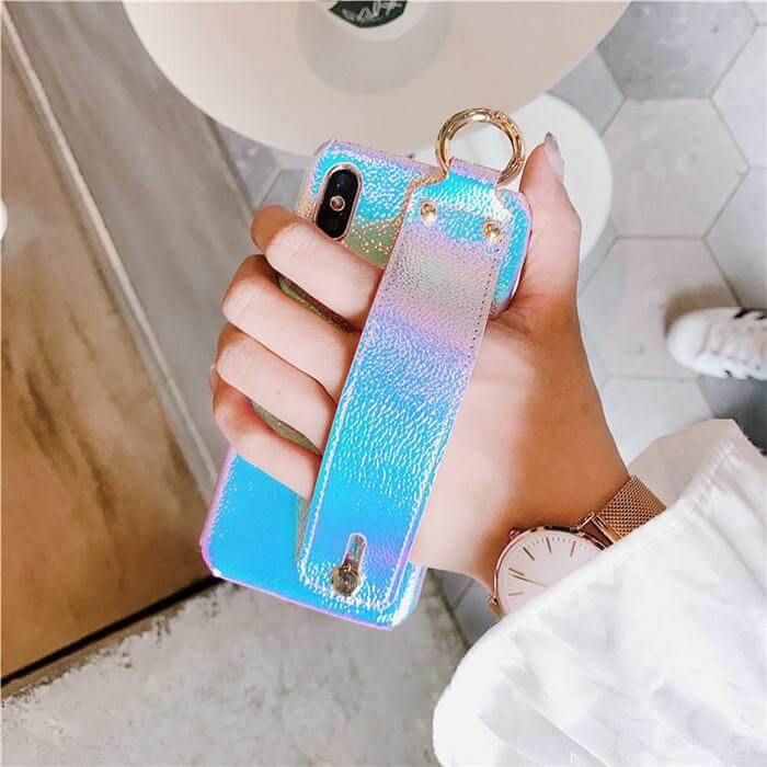 Stylish Colorful Wrist Grip Case for Iphone Models - Image 4