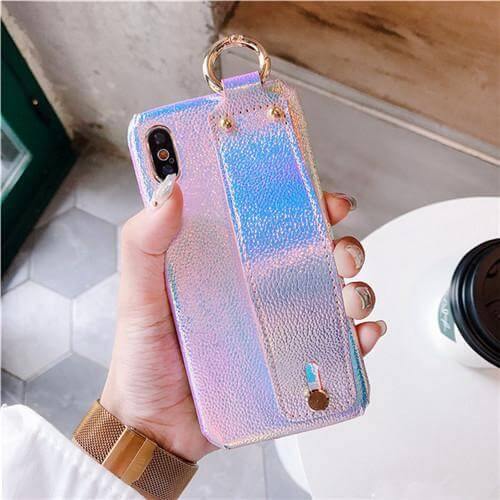 Stylish Colorful Wrist Grip Case for Iphone Models - Image 3