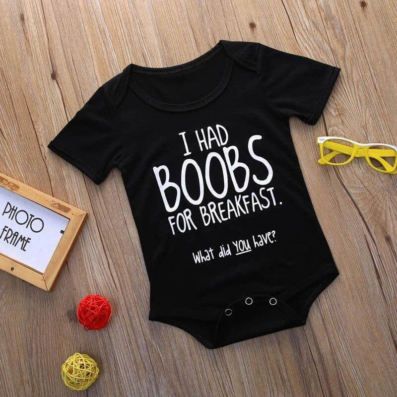 I Had Boobs for Breakfast What Did You Have TShirt - Image 0