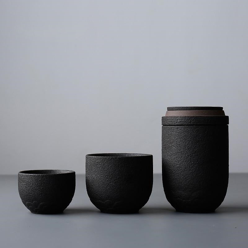 Japanese Elegant Ceramic Travel Teapot - Image 3