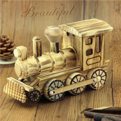 Handmade Handicrafts Wooden Locomotive - Image 5