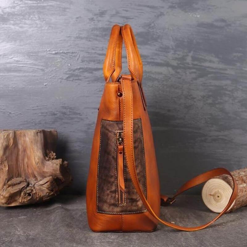 Vintage Pure Leather Luxury Women One Shoulder Purse - Image 5
