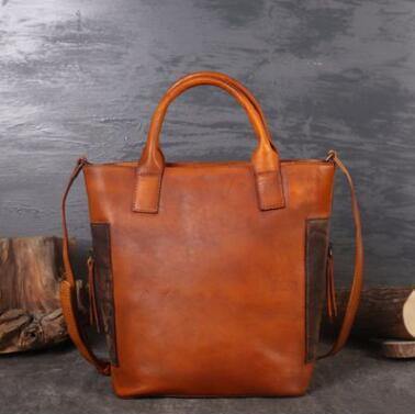 Vintage Pure Leather Luxury Women One Shoulder Purse - Image 2