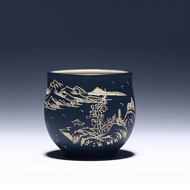 Handmade Landscape Pattern Chinese Tea Cup - Image 0