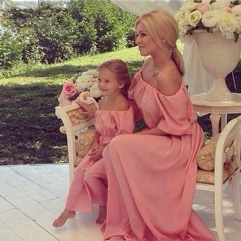 Mommy and me Long Elegant Dress - Image 0
