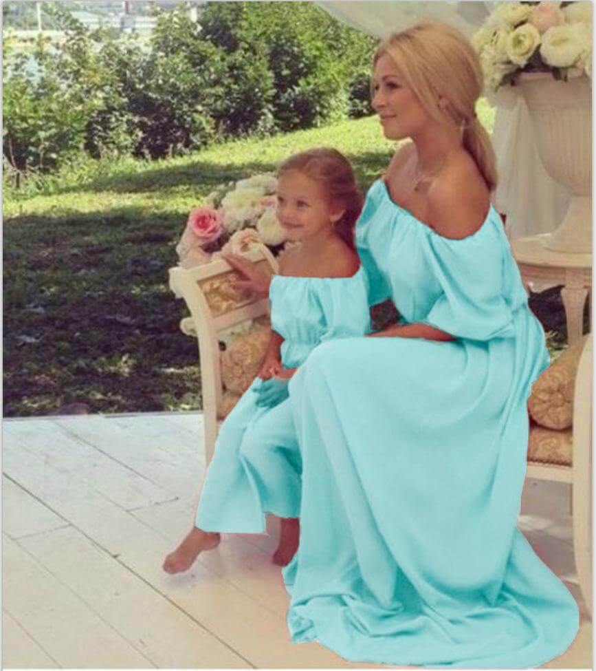 Mommy and me Long Elegant Dress - Image 6
