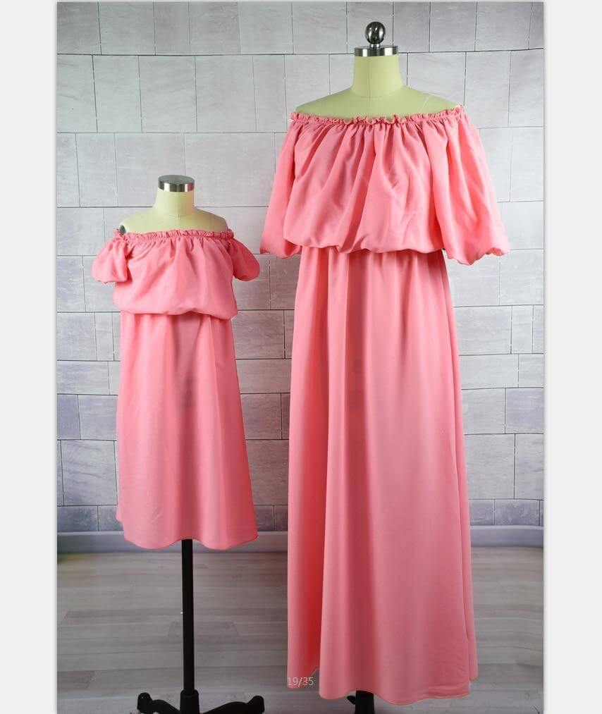 Mommy and me Long Elegant Dress - Image 8