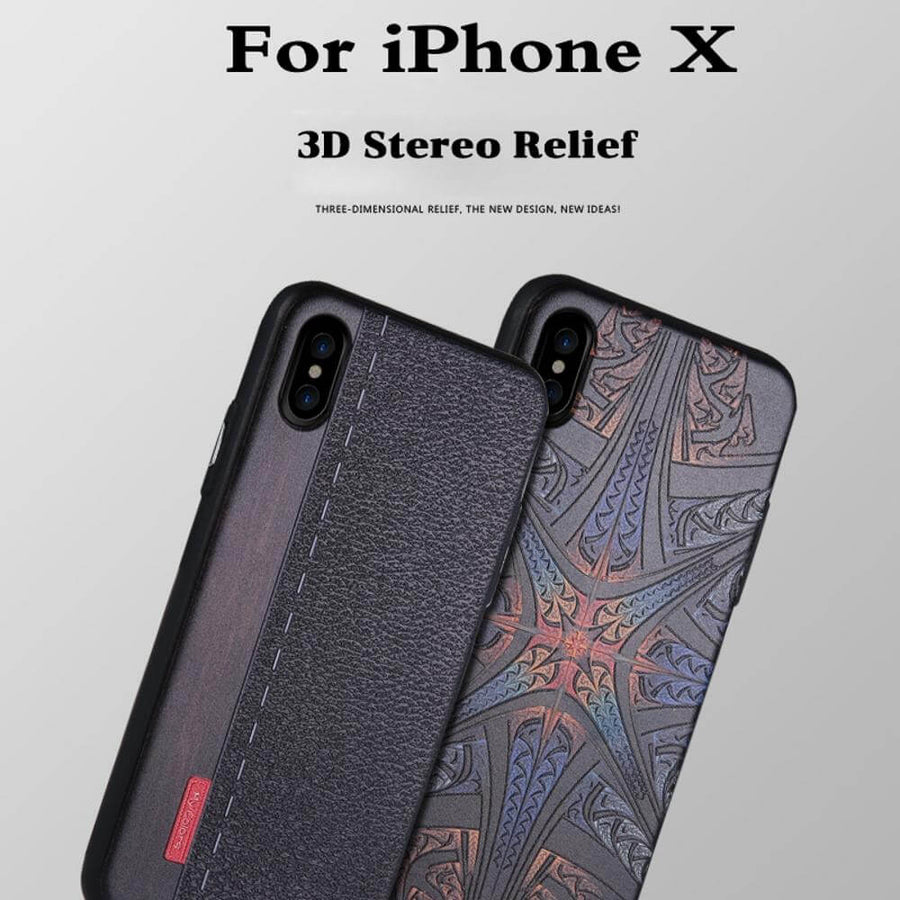 High Quality 3D Relief Print Soft Iphone X Case - Image 0