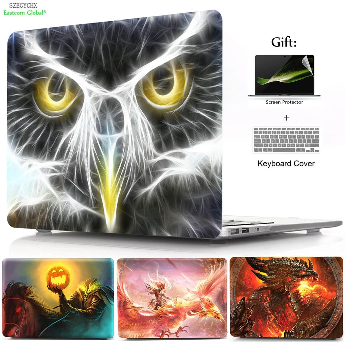 3D Cartoon Laptop Shell Protective Hard Sleeve Case For Macbook