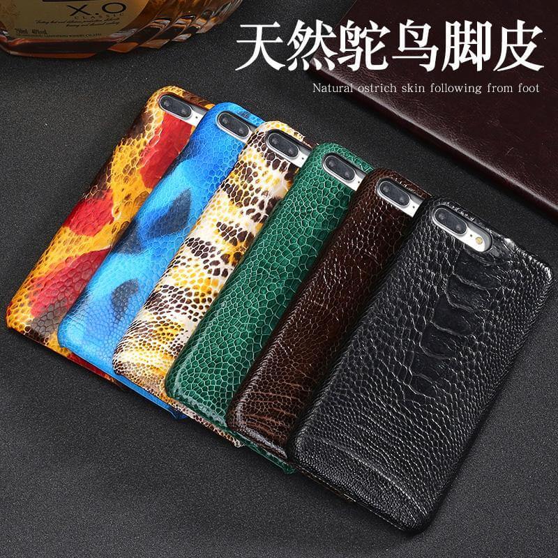 Luxury Natural Ostrich Foot Skin Iphone Cases - Image 1