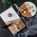 Luxury Marble-Wood Cheese Board