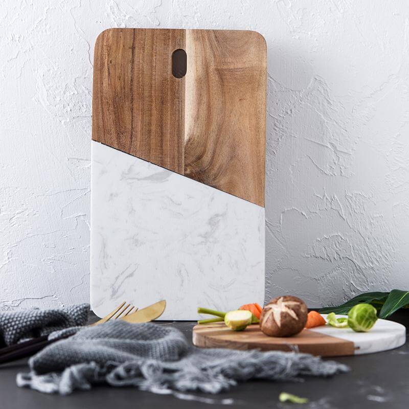 Luxury Marble-Wood Cheese Board