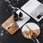 Luxury Marble-Wood Cheese Board