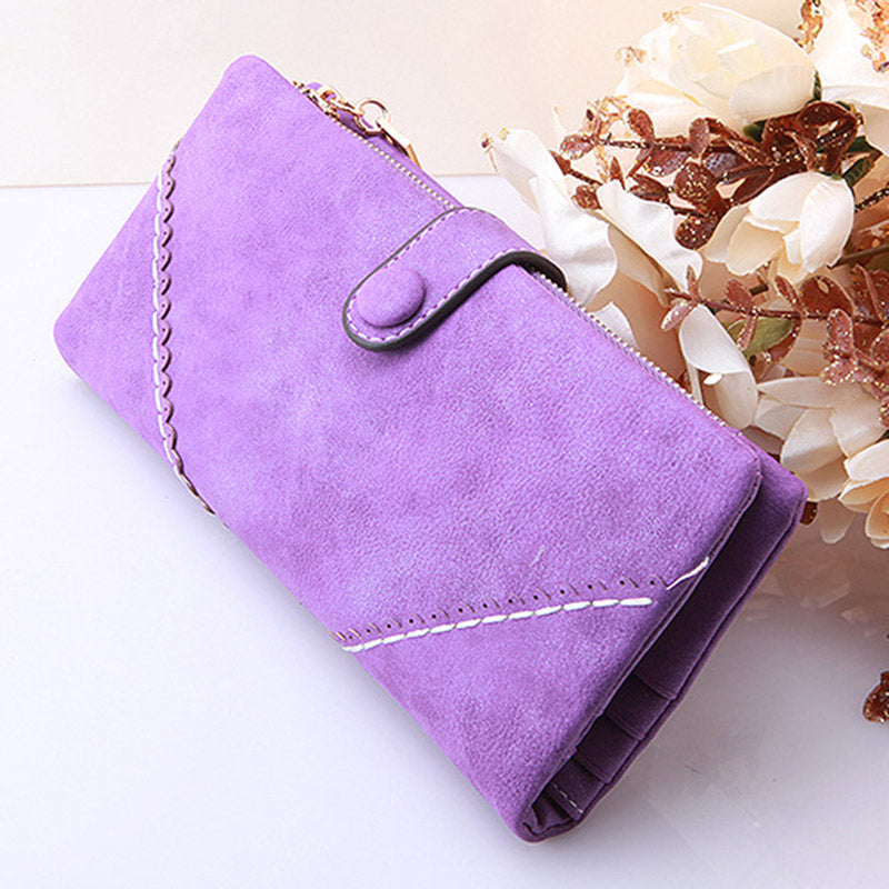 Retro Matte Leather Women Purses - Image 0