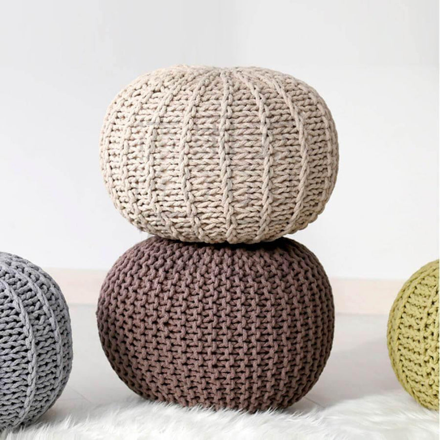 Nordic Creative Knitted Bean Bag Chair - Image 0