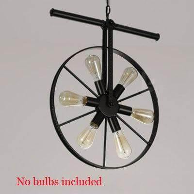 Luxury Wheel Loft Style Vintage Hanging Light Lamps - Image 3