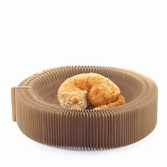 Cat Scratcher Board Accordion Bed - Image 2