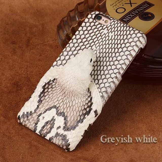 Custom Real Snake Skin Iphone Cases with Snake Head design - Image 0