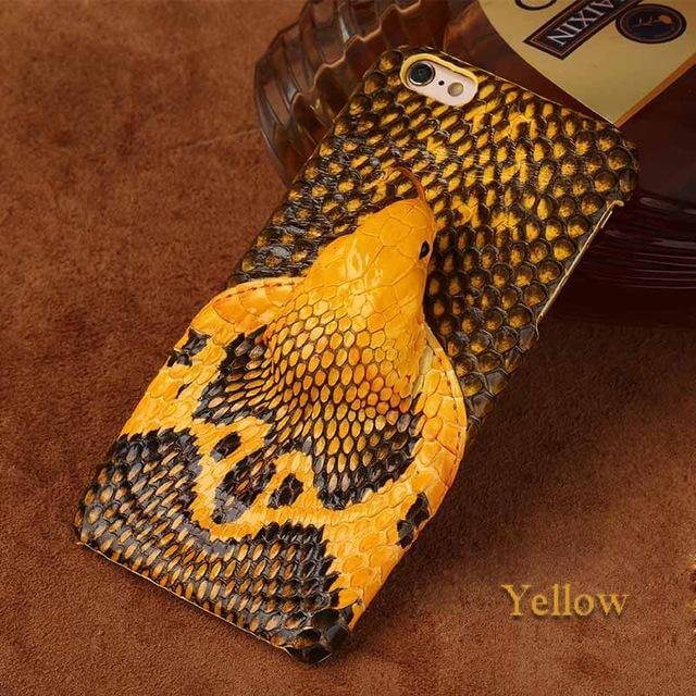 Custom Real Snake Skin Iphone Cases with Snake Head design - Image 3