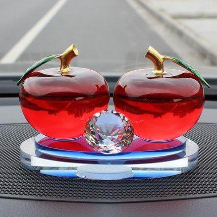 Clear Apple Ornaments Empty Bottle Car Perfume - MaviGadget