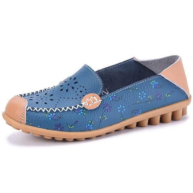 Leather Flat Loafers Ballet Shoes - Image 2