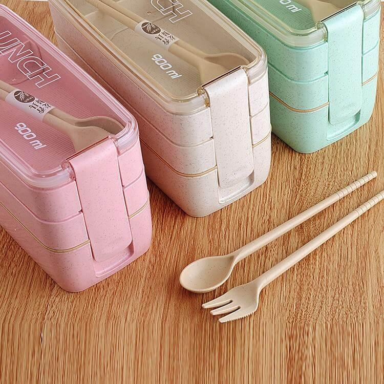 3 Layers Healthy Material Lunch Box - Image 3