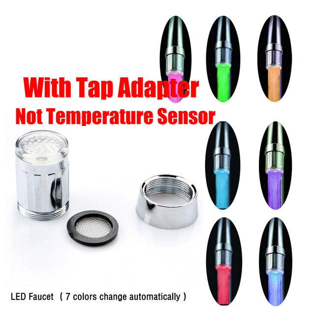 Colorful Temperature Sensor Faucet Tap